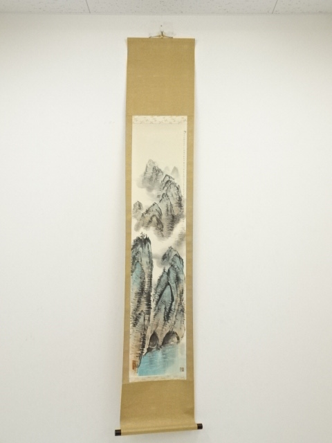JAPANESE HANGING SCROLL / HAND PAINTED / LANDSCAPE